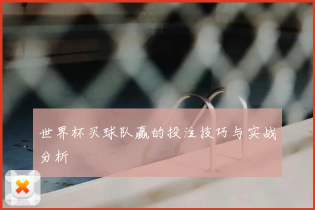 世界杯买球队赢的投注技巧与实战分析