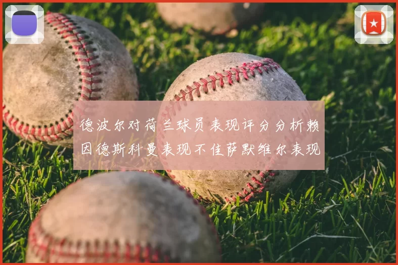 德波尔对荷兰球员表现评分分析赖因德斯科曼表现不佳萨默维尔表现出色